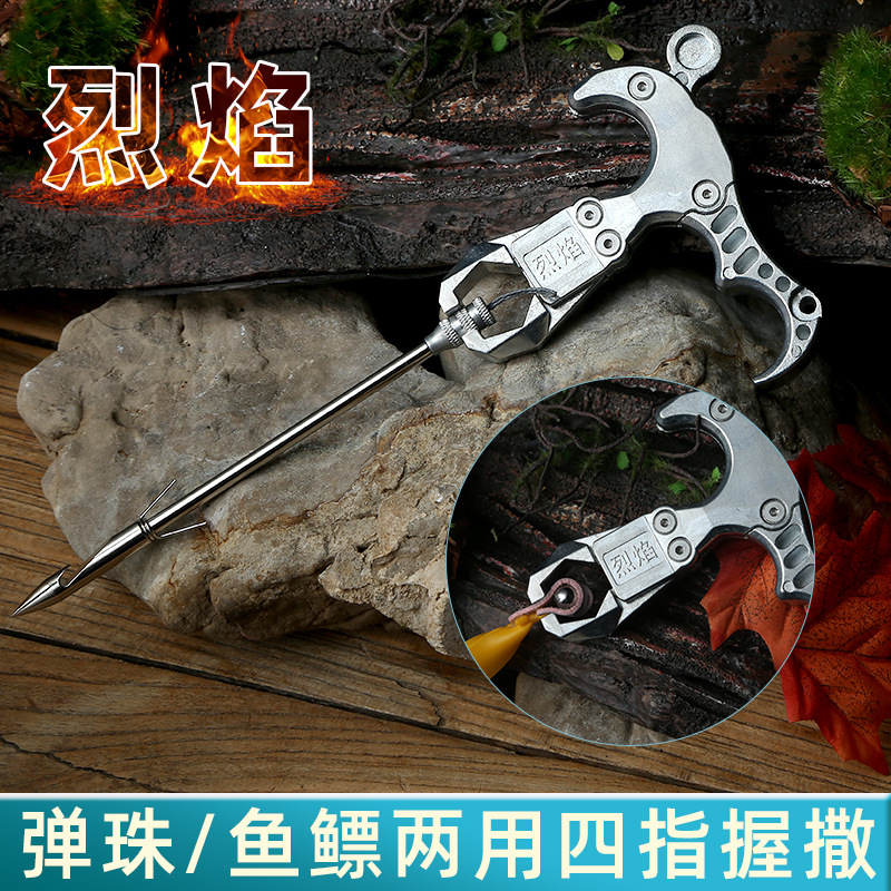 Picture of Flame fish dart spreader steel ball clip bullet device fish dart assistant fish dart finger protector transmitter card fish dart fishing ring