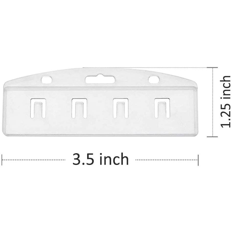 Picture of Amazon hot sale in stock semi-cut PS frosted transparent PC card holder ID card holder badge badge holder
