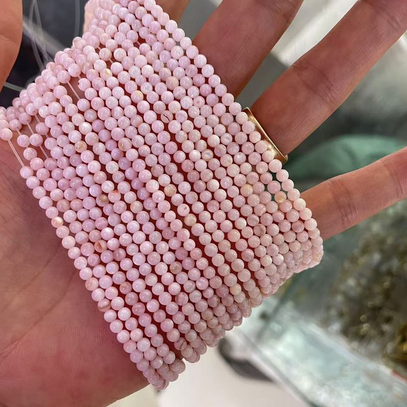 Picture of 3mm Natural Freshwater Shell Beads Round Beads Colorful DIY Jewelry Accessories Hairpin Shell Beads Bracelet Necklace Clavicle Chain Beads