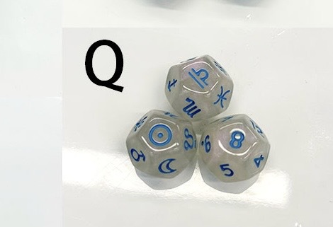 Picture of 12-sided two-color star symbol DICE twelve-sided constellation DICE D12 game Lucky Star throw sieve DICE
