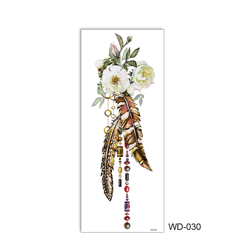 Picture of Full Arm Tattoo Sticker Cross-border New Waterproof Sweat Simulation Cross Buddha Black and White Colorful Personality Full Arm Temporary Tattoo