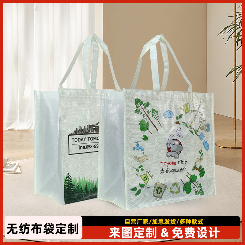 Manufacturer's New Sewing Pp Woven Bag Non-Woven Laminated Bag Exhibition Promotion Non-Woven Shopping Bag Custom Logo