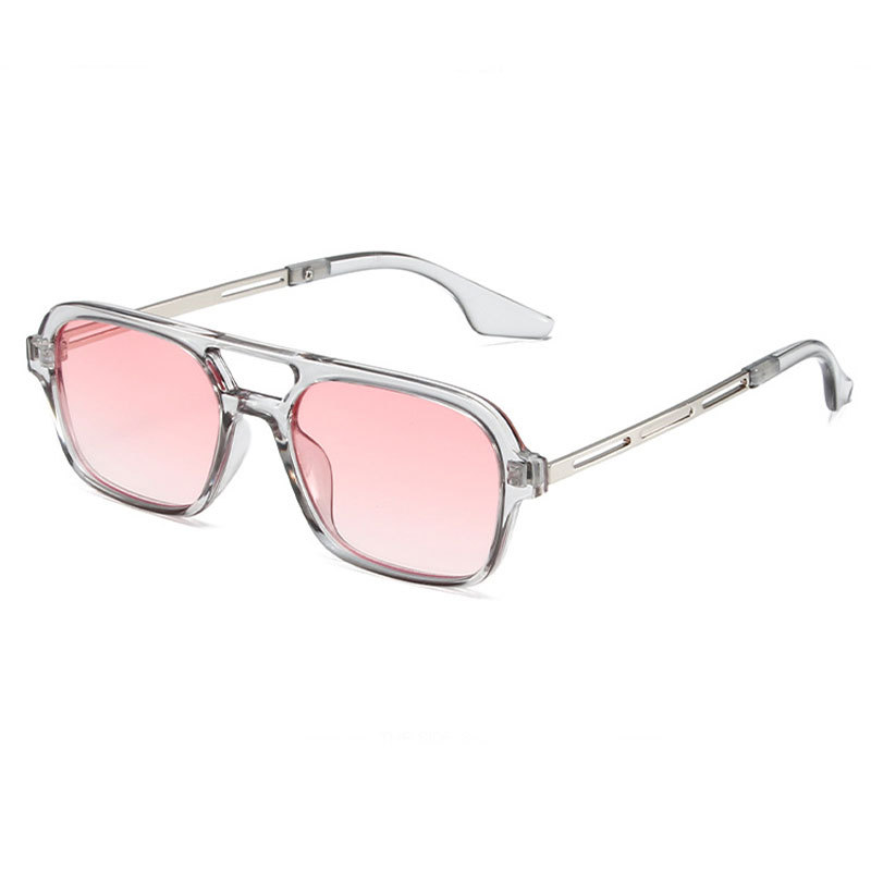 Picture of European and American Aviator Double Beam Sunglasses 2025 New Retro Square Sunglasses Ins Internet Celebrity Personalized Sunglasses