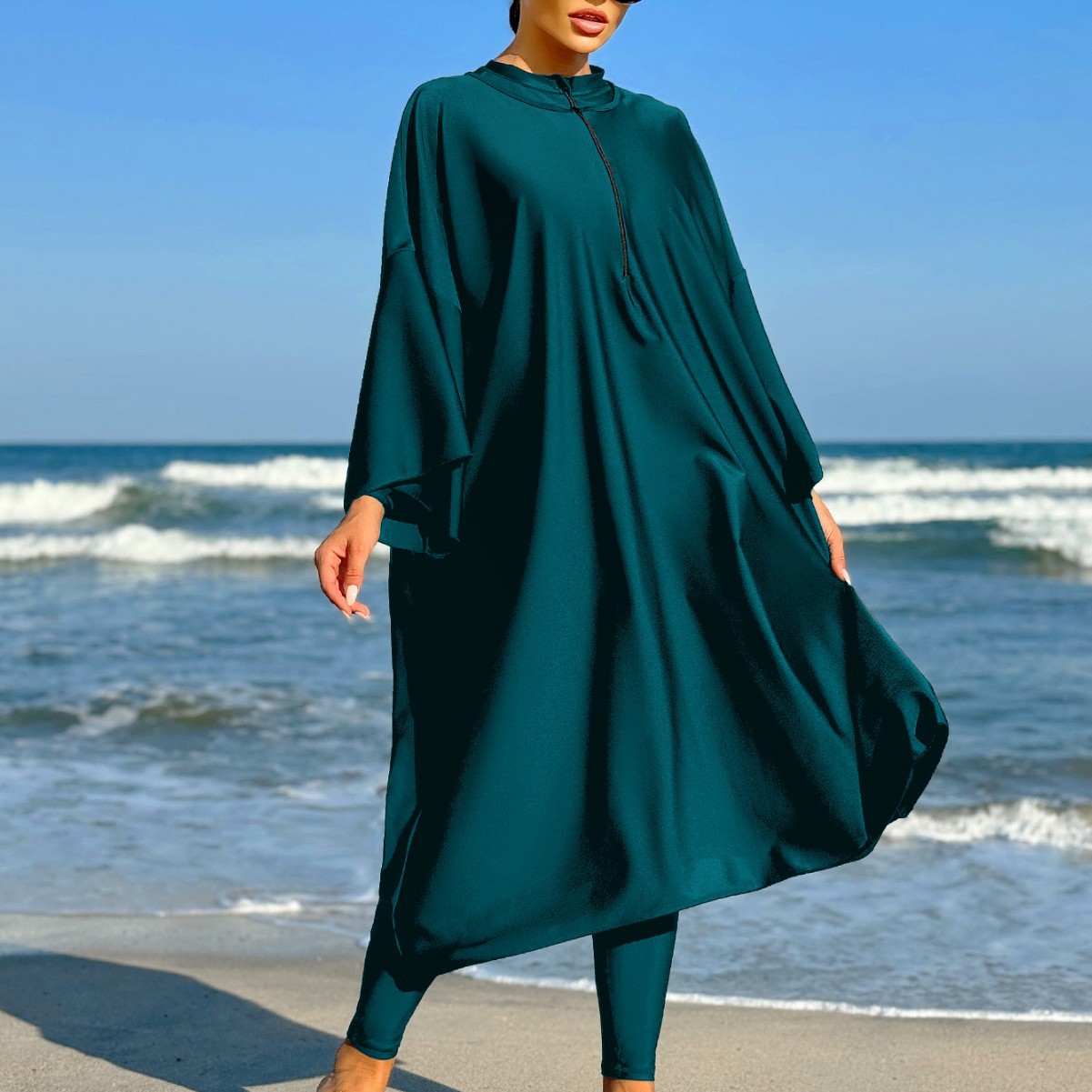 Middle Eastern Style Beach Long Skirt Two-Piece Swimsuit for Women Summer Anti-Exposure Cross-Border Hot Selling Manufacturer Wholesale