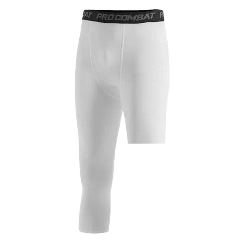 Single-Leg Basketball Compression Shorts Men's Five-Point Shorts Sports Training Leggings Running Fitness Pants Trendy Sports
