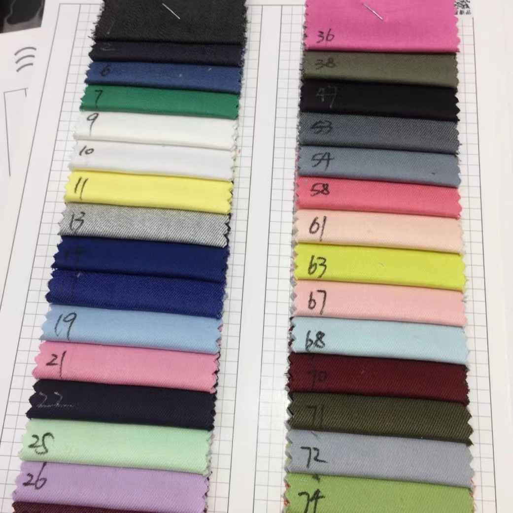 in stock supply 150D high-elastic siro-spinning Denim fabric stretch tooling women's polyester cotton denim fabric 88