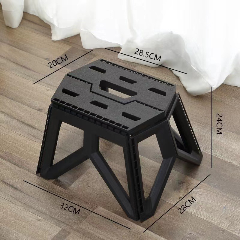 Picture of Folding Stool Portable Household Plastic Small Stool Outdoor Fishing Camping Style Mazar Stool Stall Kidsren's Small Bench