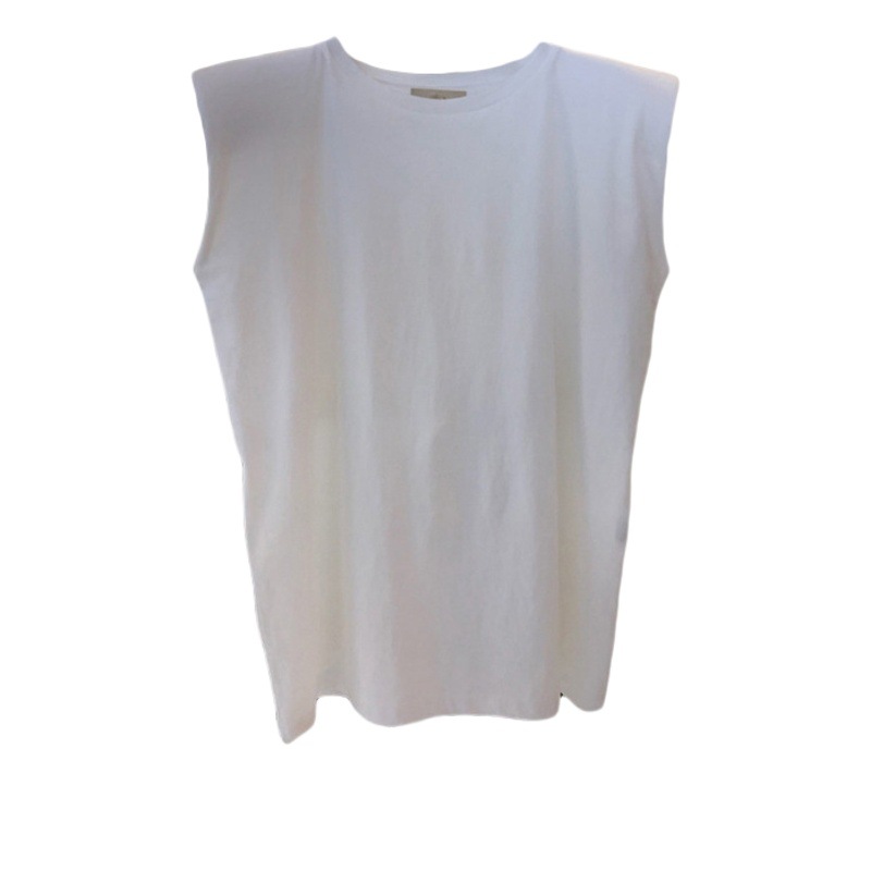 Sleeveless T-Shirt for Women Trendy 2025 Summer New Korean Loose Versatile Student Top Solid Color Vest Women's Clothing Wholesale