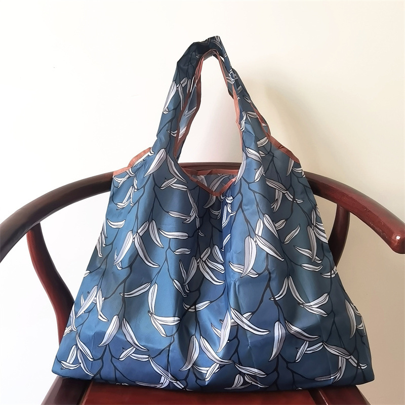 Exported to South Korea Foldable Supermarket Shopping Bag Environmentally Friendly Bag Women's Handbag Large Capacity Portable Travel Bag