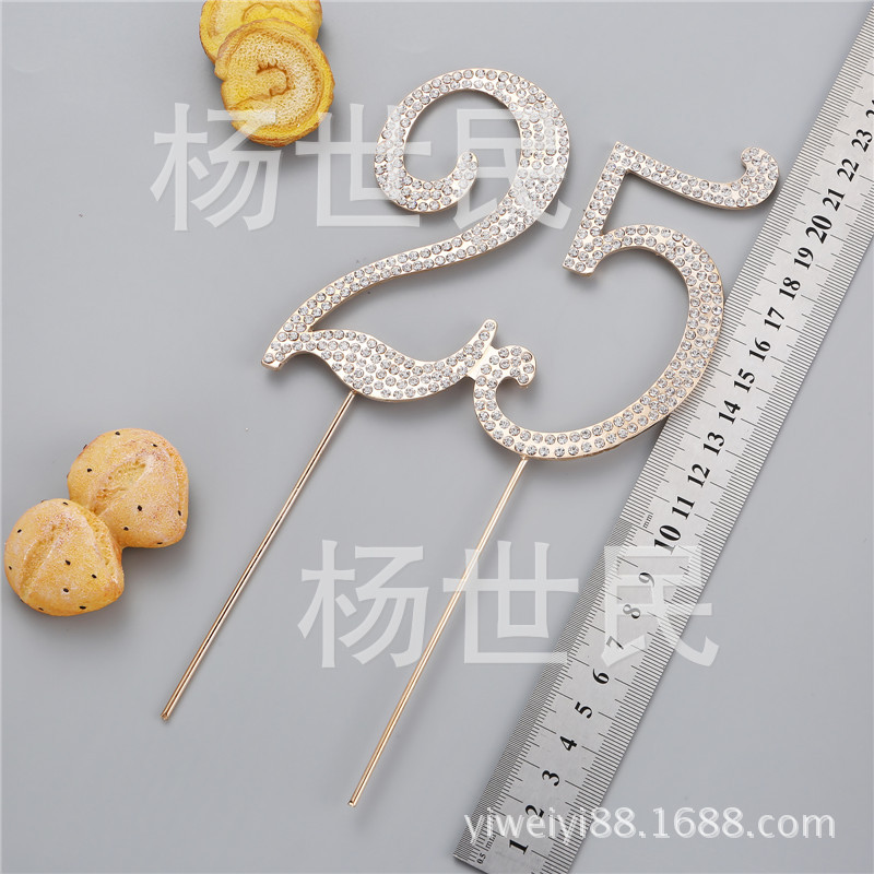 Picture of Wedding cake insert card foreign trade best selling wedding cake accessories large number 50 60 70 90