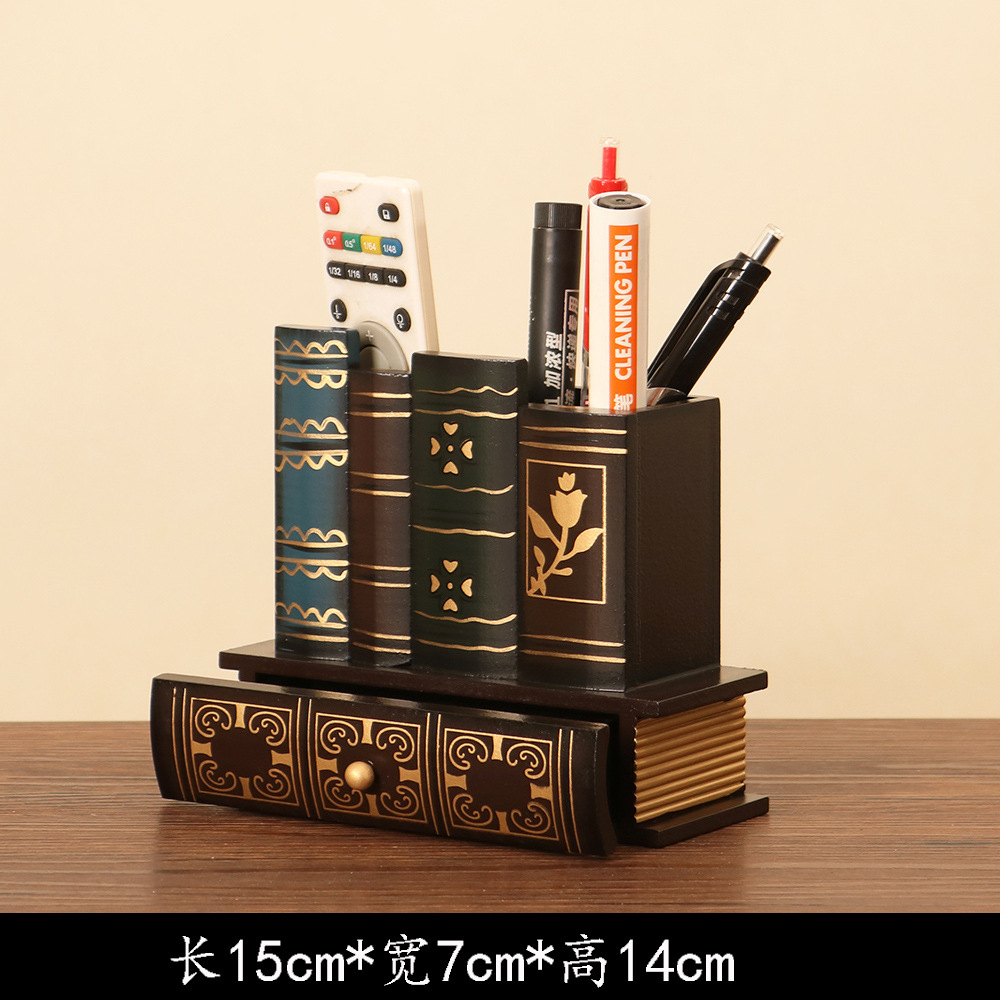 Picture of Cross-border Retro Personalized Pen Holder European-style Creative Storage Box Office Desktop Decorations Ornaments Crafts Gifts