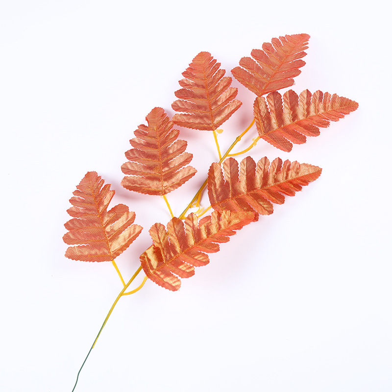 Picture of Simulated Persian Leaves, Artificial 7-Pronged Persian Leaves, Green Plant Flower Arrangement Accessories, Simulated Leaves, Simulated Flower Wedding Decoration