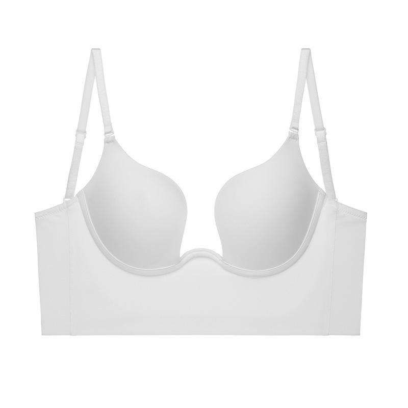 Picture of Sexy Gloss Seamless Underwear U-shaped Big Backless Beautiful Back Bra Small Chest Gathering Anti-sagging Bra Neck Bra
