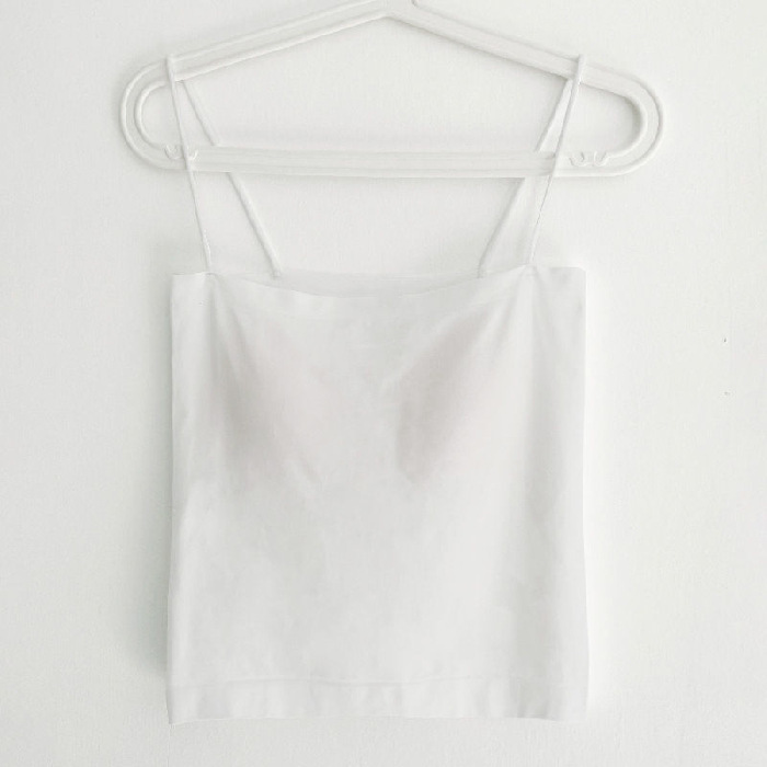 Picture of New 2025 Solid Color Camisole Women's Summer Outer Wear Top No Steel Ring Thin Belt Base Shirt Tube Top
