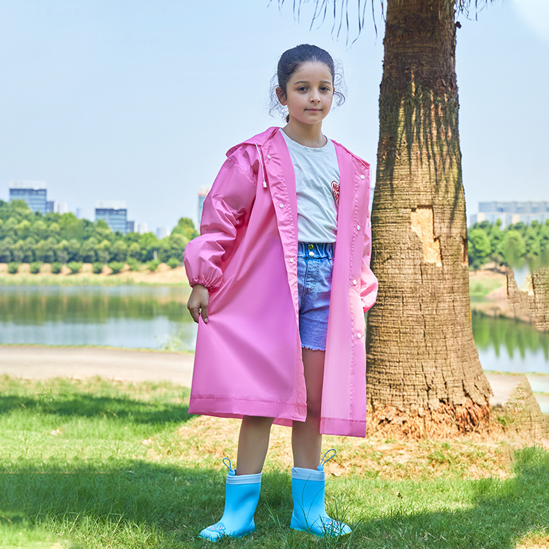 Picture of Non-disposable children's raincoat travel school full body poncho EVA rainstorm-proof thickened raincoat children's wholesale