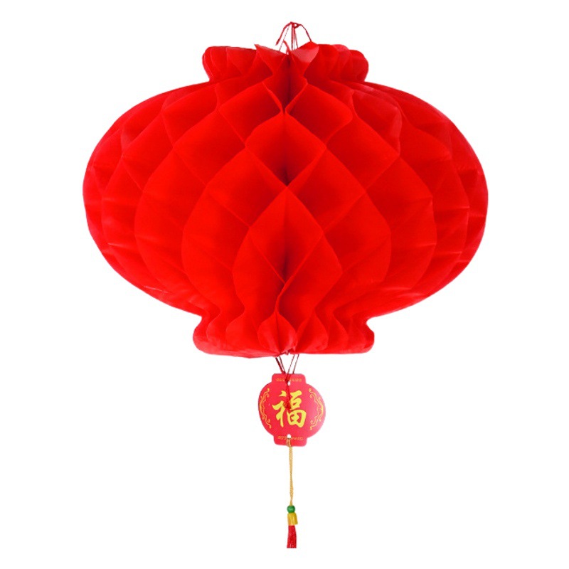 Factory lantern wholesale plastic paper lantern New Year's Day paper lantern honeycomb Folding Lantern advertising paper lantern