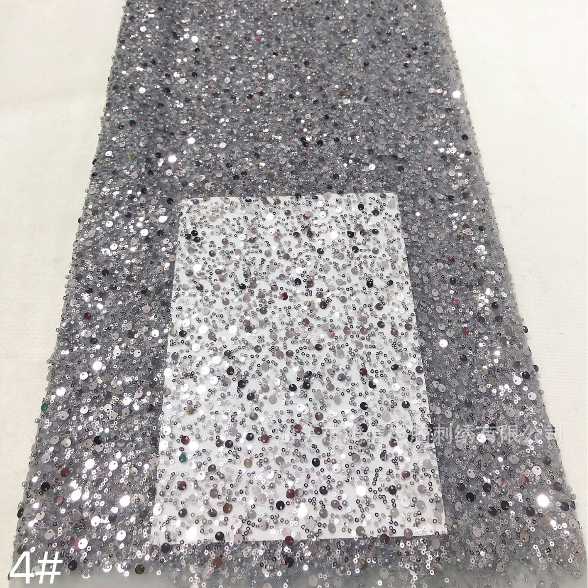 Mesh size beads full of embroidered fabric classic wedding dress stage clothing fabric in large quantities in stock