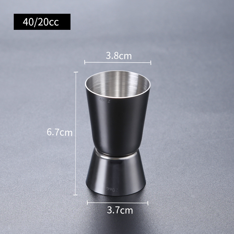 Picture of Ance Cup Stainless Steel Double Head Measuring Cup with Inner and Outer Scale Curling Meter Bar Cocktail Shaker