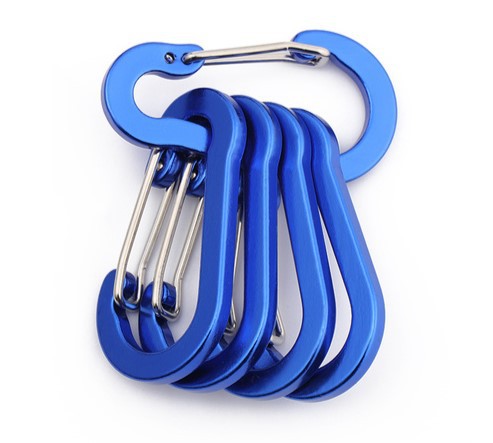 Picture of Multicolor Aluminum Alloy Steel Wire No.5 Outdoor Gourd Mountaineering Buckle Backpack Kettle Hanging Buckle Hanging Buckle Squashed Spring Buckle