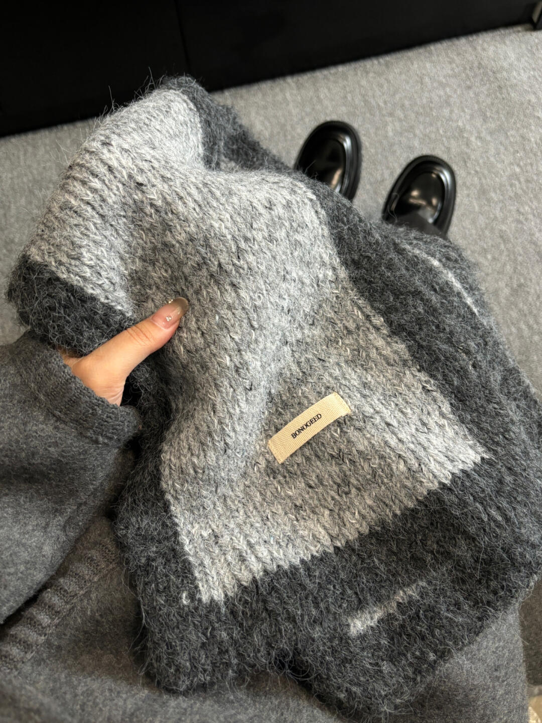 Picture of Small Sweet Potato Blogger recommend Wool Scarf Women's Winter 2024 New Korean Style All-match Atmosphere Warm Neck Protection