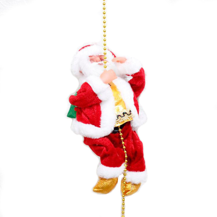 Climbing Beads Climbing Rope Climbing Beads Curtain Electric Music Santa Claus Doll Toy Christmas Decorations Christmas Gifts