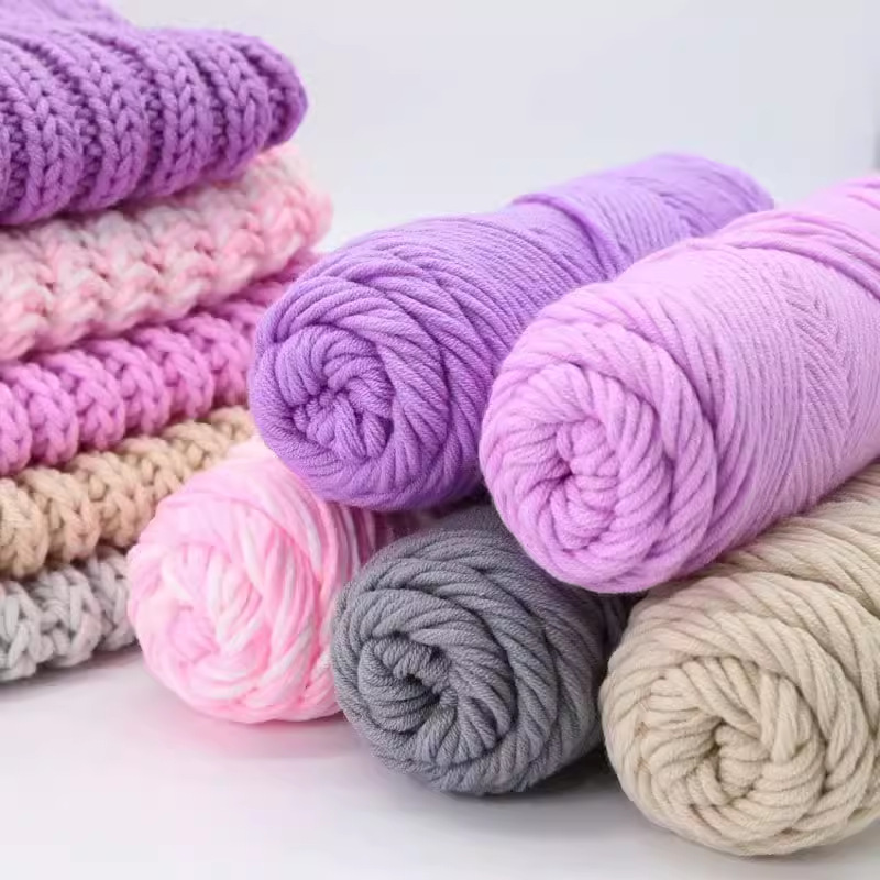 8-strand Lover Cotton Wool Ball Hand-knitted Scarf Hat diy Milk Cotton Thick Wool Ball Gift for Boyfriend