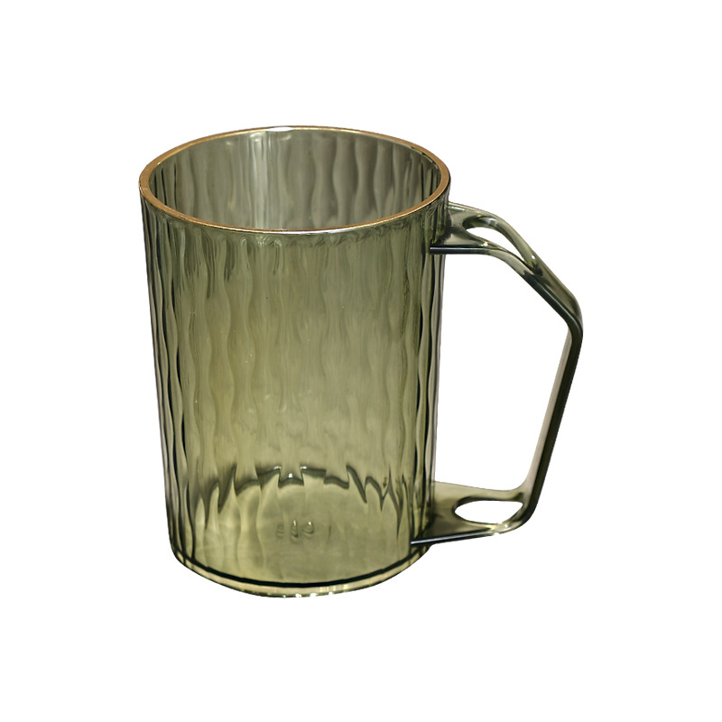 Picture of Wave Pattern Mouthwash Cup, Simple and Light Luxury Style, High-Looking Diamond Pattern Toothbrushing Cup, Couple Home Student Plastic Tooth Cup