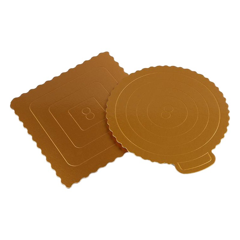 4/6/8/10/12 inch gold thickened cake base gray card round cardboard pad lace mousse baking tray