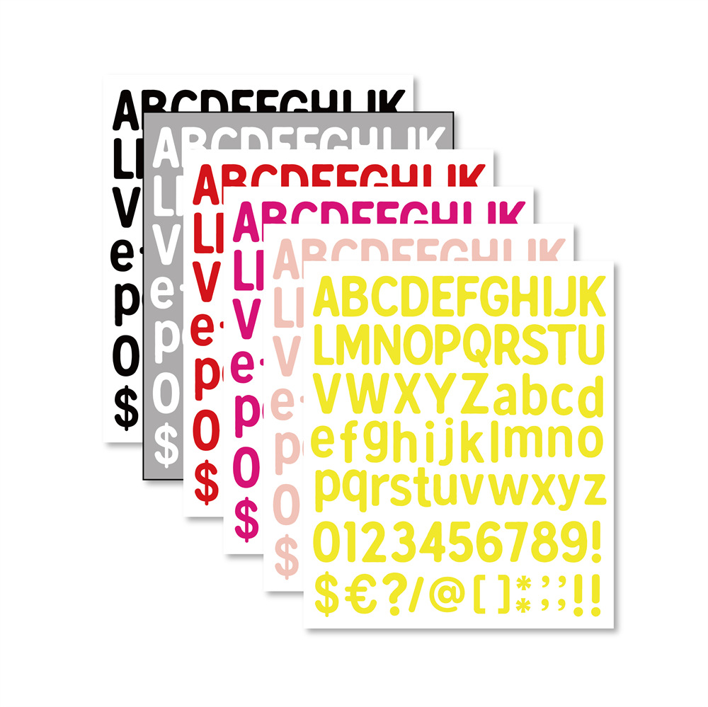 Picture of Amazon TK cross-border diy letters and numbers stickers colorful combination stickers water cup stickers creative index hand account stickers