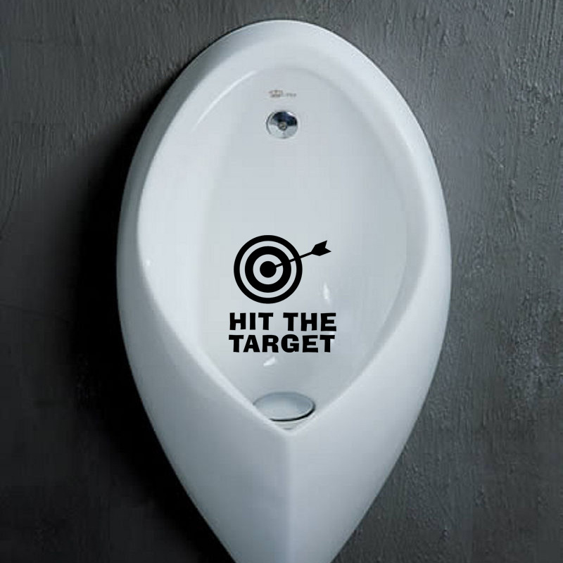 ZY321B new HIT THE TARGET English carved wall stickers personalized toilet toilet stickers wholesale