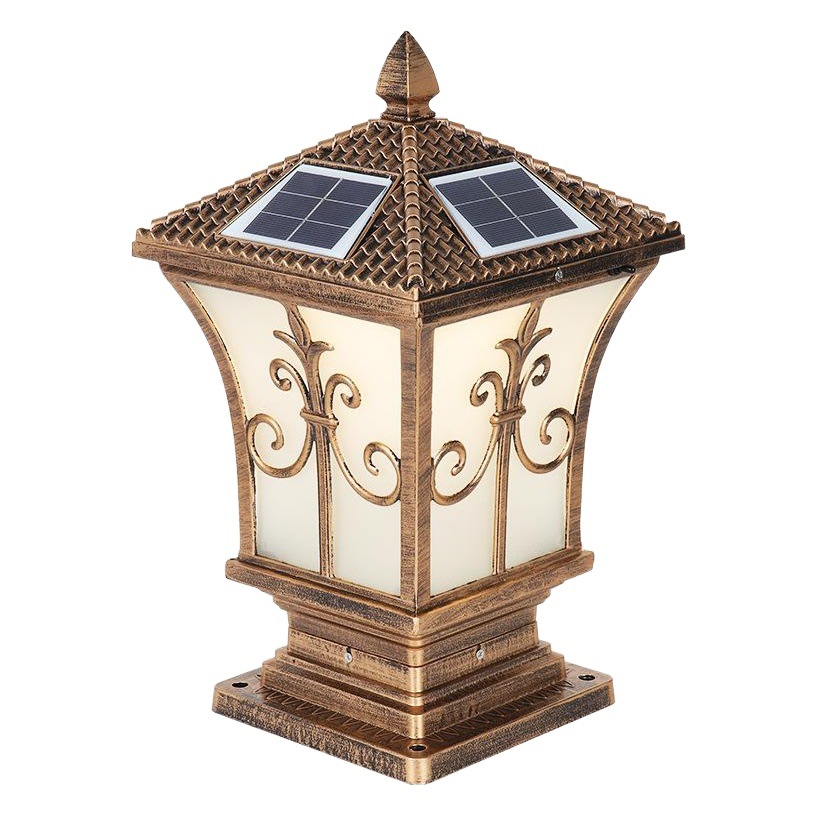 Solar lamp column head lamp outdoor fence gate column courtyard wall lamp waterproof outdoor European garden villa courtyard