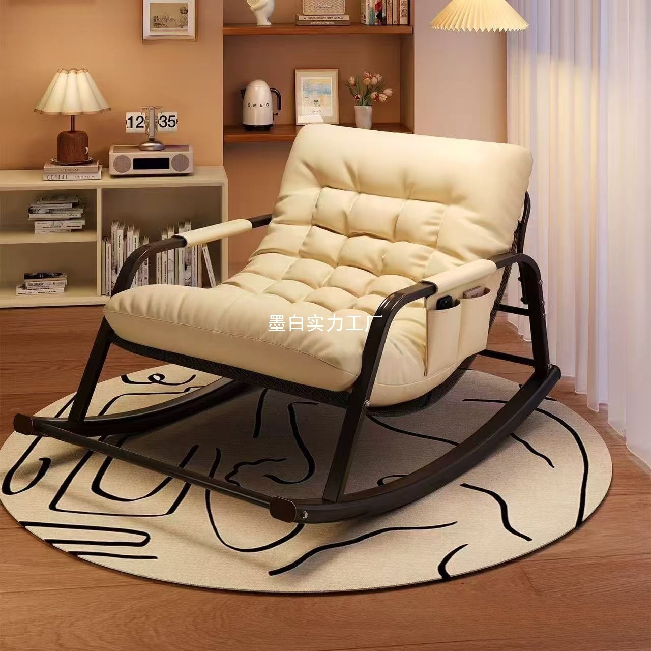 Double Rocking Lounge Chair Bedroom Adult Balcony Home Leisure Leisure Living Room Internet Celebrity Lazy Lunch Break Sofa Chair