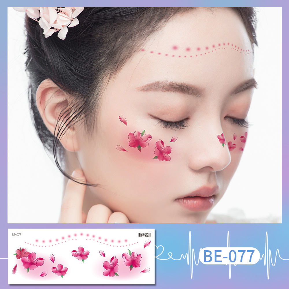 Picture of Ricklon New Cute Sweetheart Girl Makeup Tattoo Face Sticker Christmas Photo Lasting Strawberry Blush Sticker