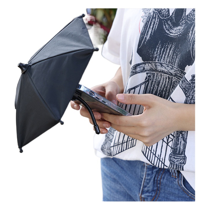 Car Mobile Phone Umbrella Bracket Sunshade Umbrella Car Navigation Sunscreen Anti-reflective Small Umbrella Suitable for Didi Net Car Hailing