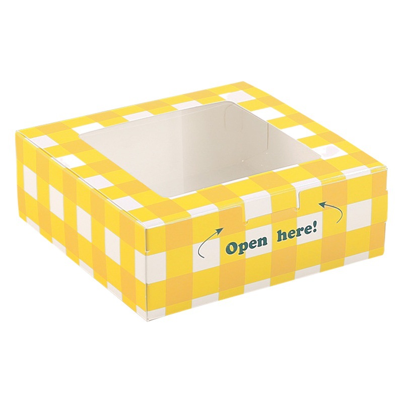 Egg tart box custom four 4/6/8 packing boxed French fries dessert packing box snow mei Niang window west point box