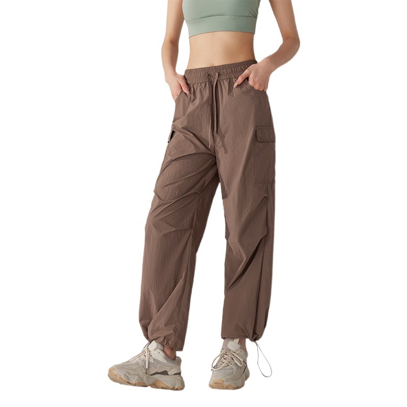 Picture of New Waterproof Crock Pants Women's Spring and Summer 2025 Outdoor Mountaineering Sports Russ American Style Wide Leg Windproof Pants for Women