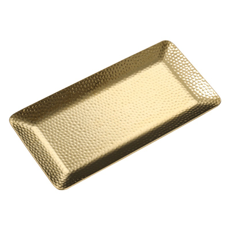 304 towel plate stainless steel plate Nordic ins stainless steel towel plate restaurant Golden hotel stainless steel plate