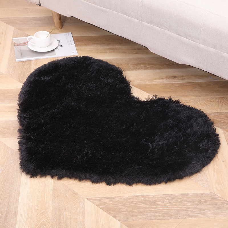 Picture of Modern Simple Silk Fool Love Carpet Bedroom PVpile Carpet Living Room Balcony Plush Mat Cross-border Supply