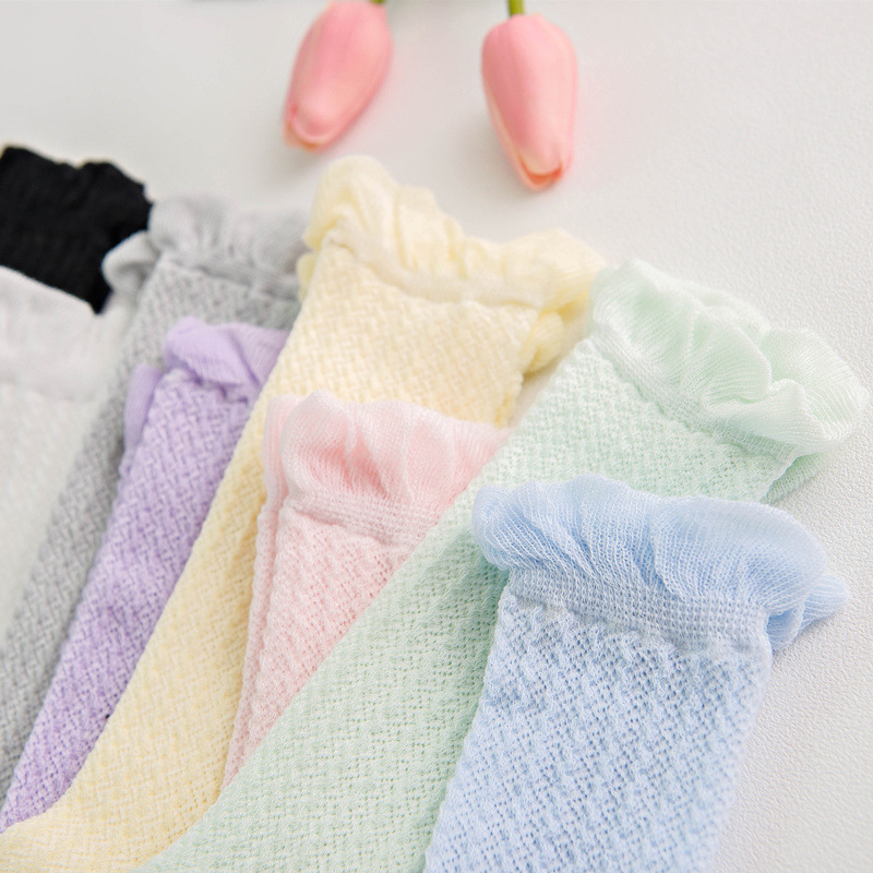 Picture of Summer mesh breathable baby socks knee air conditioning mosquito socks 0-1-2-3 years old children high tube baby stockings