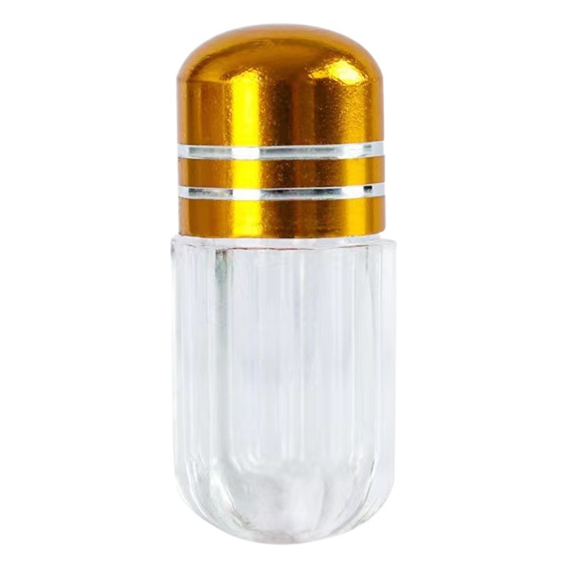 Wholesale one capsule shell transparent single capsule bottle acrylic material metal cap transparent plastic sub-bottle