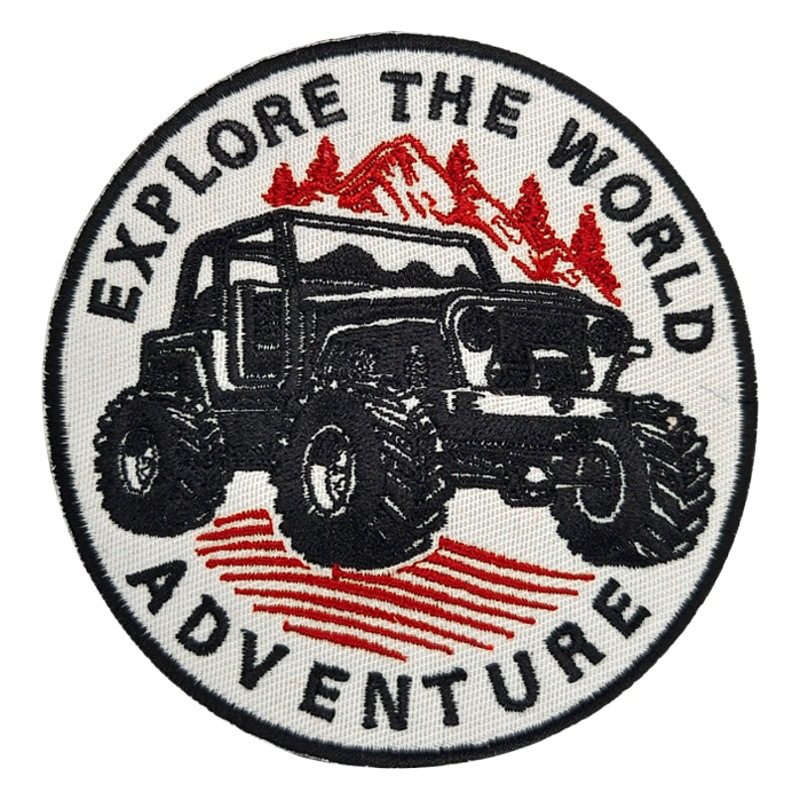 Hardcore Off-road Outdoor Adventure Embroidered Velcro Stallion Personalized Morale Badge Off-road Vehicle Pattern Cloth Sticker New