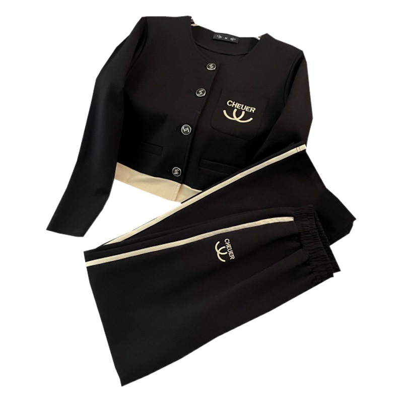 Autumn 2025 New Style Temperament Design Sense Small Style Black High Waist Slimming Casual Wide Leg Pants for Women