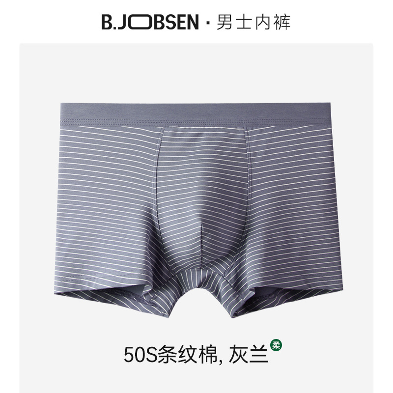 Picture of Summer Men's Underwear Modal Cotton Boxer Breathable plus size Japanese Striped Men's Boxer Underwear Head