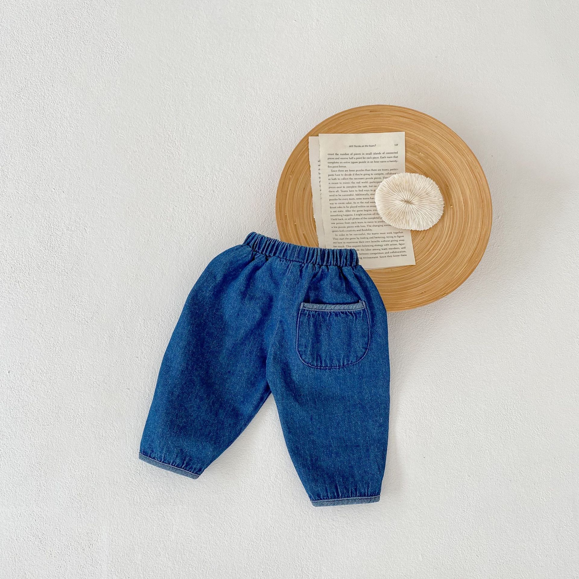 Picture of Ins 2025 New Autumn Clothing for Infants and Young Kidsren, Male and Female Babies, Cotton Denim Fashion Trendy Denim Carrot Long Pants