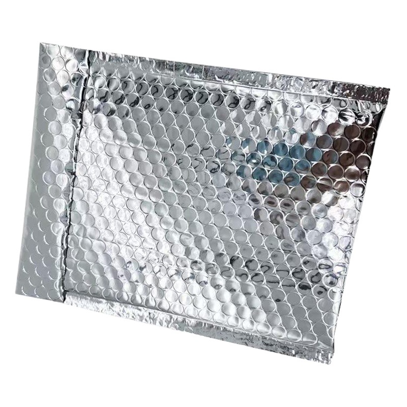 Source Manufacturer Thickeneded Aluminized Film Bubble Envelope Bag Aluminum Film Express Packaging Bag Silver Aluminized Film Bubble Bag