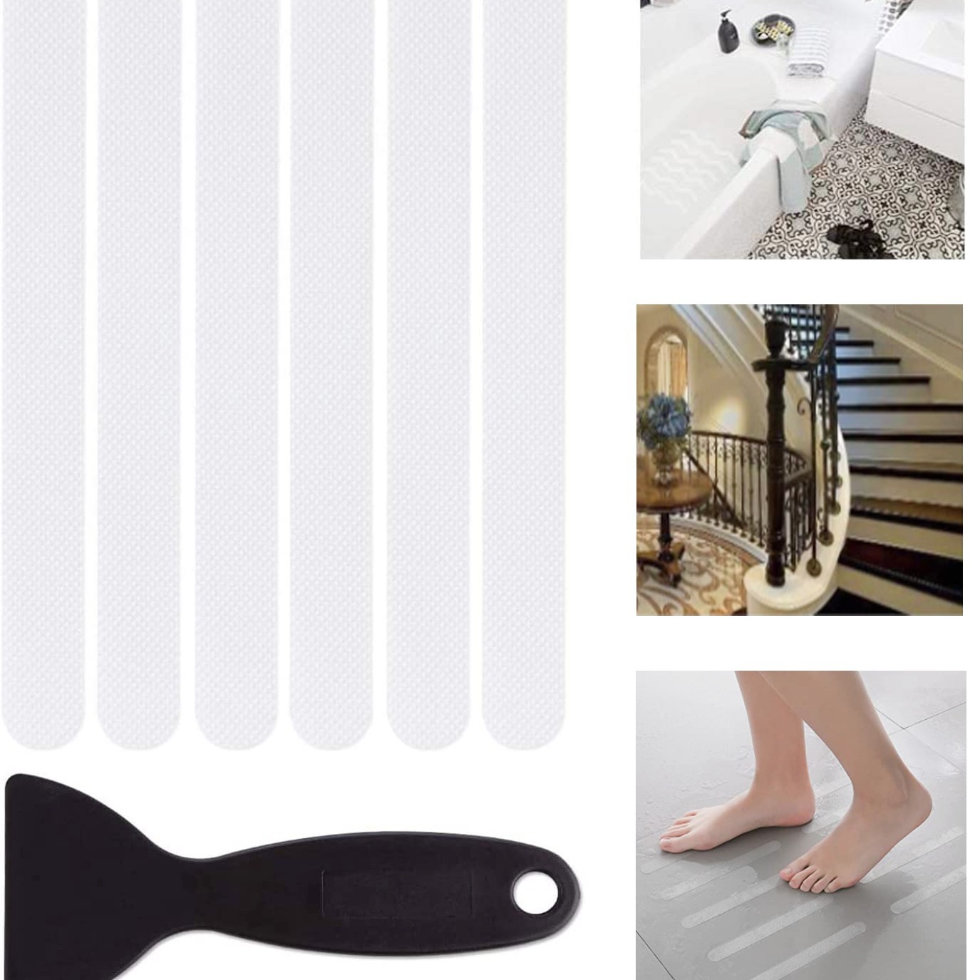 New cross-border bathroom anti-slip stickers bathtub bathroom anti-slip strips stair steps PEVA anti-slip stickers tape manufacturers