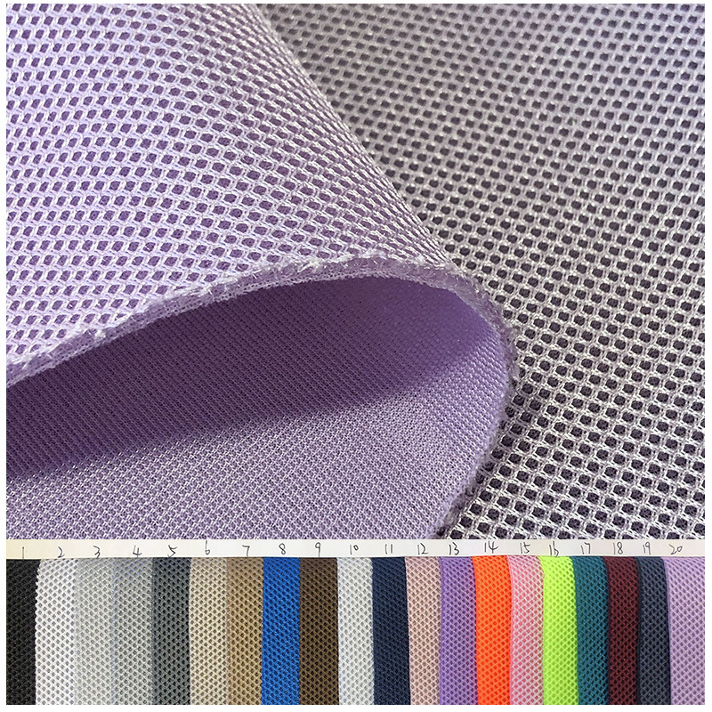 Warp knitted polyester Diamond sandwich mesh cloth bags shoes and hats clothing pet strap diamond three-layer mesh cloth in stock