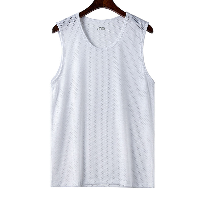 Picture of Men's Ice Silk Mesh Vest Summer Thin Slim Fitness Sports Men's Sleeveless Vest Men's Bottoming Wholesale