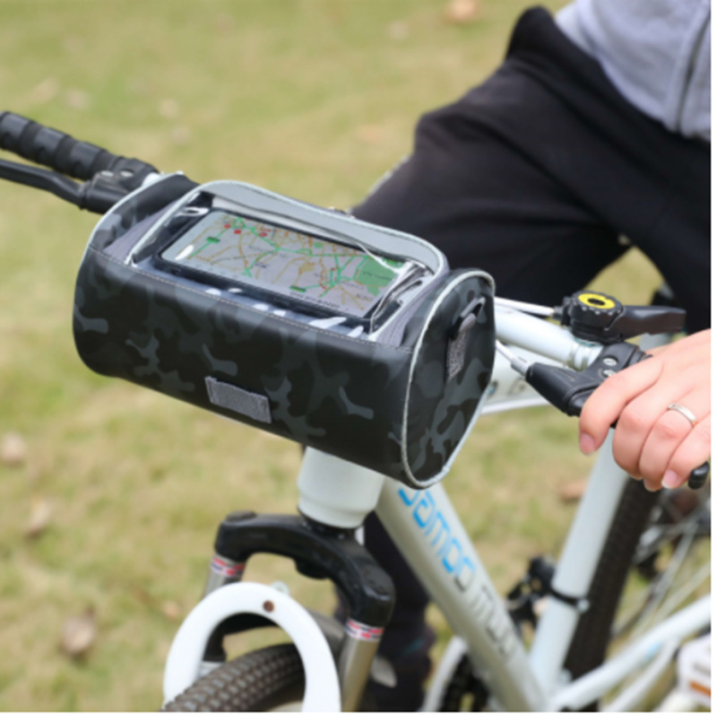 Picture of Mountain Bike Front Bag Waterproof Touch Screen Mobile Phone Bag Large Capacity Shoulder Crossbody Bicycle Bag Cycling Bag