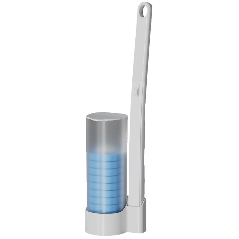 Picture of Disposable Toilet Brush Set No Dead Angle Aseptic Cleaning Brush Head Household Long Handle Toilet Brush Wholesale